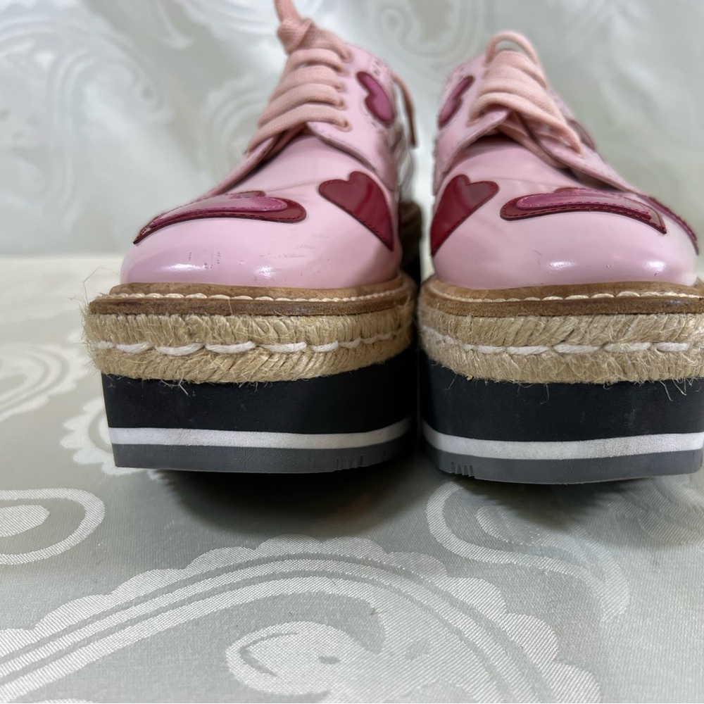 RARE - PRADA Pink Heart Platform Shoes - Picture 7 of 12